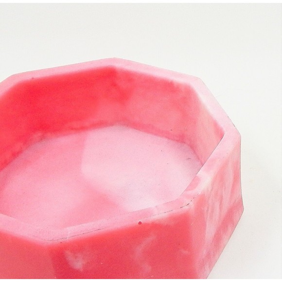 Incolay Pink Stone Butterfly Octagonal Trinket Vanity Dresser Box Signed Nemeth - Picture 5 of 12